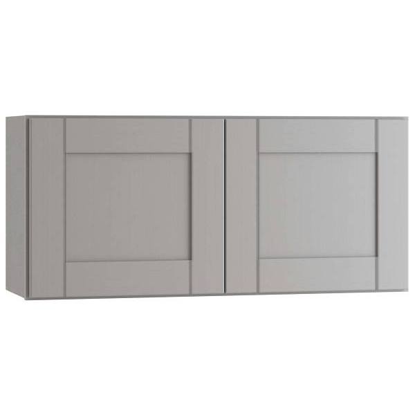 Mill'S Pride Richmond Shaker Ready To Assemble Wall Cabinet Double, Vesuvius Gray, 30"X12"X12"