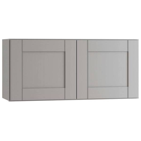 Mill'S Pride Richmond Shaker Ready To Assemble Wall Cabinet Double, Vesuvius Gray, 24"X18"X12"