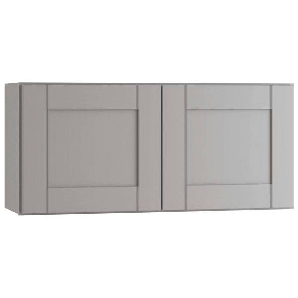 Mill'S Pride Richmond Shaker Ready To Assemble Wall Cabinet Double, Vesuvius Gray, 24"X12"X12"