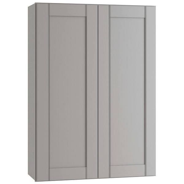 Mill'S Pride Richmond Shaker Ready To Assemble Wall Cabinet Double, Vesuvius Gray, 30"X42"X12"