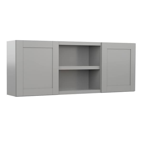 Mill'S Pride Richmond Shaker Ready To Assemble Wall Laundry Cabinet, Vesuvius Gray 60"X23"X12"