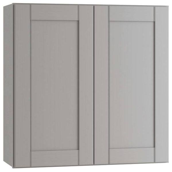 Mill'S Pride Richmond Shaker Ready To Assemble Wall Cabinet Double, Vesuvius Gray, 30"X30"X12"