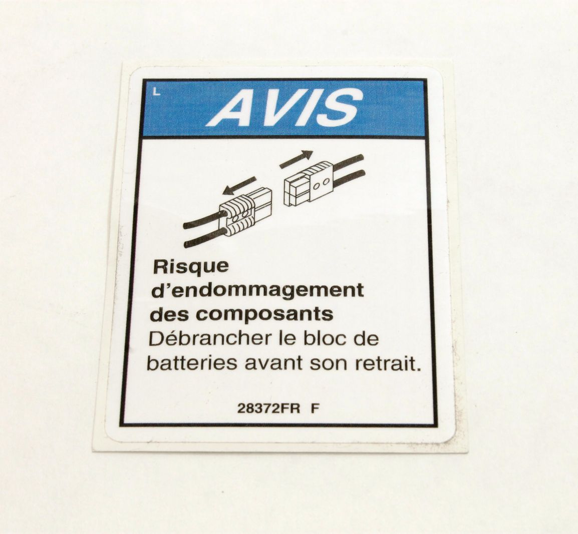 Genie Part # 28372FRGT – Decal,Battery Cables