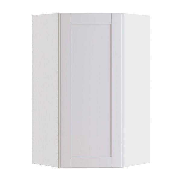 Mill'S Pride Richmond Shaker Ready To Assemble Corner Kitchen Cabinet, Verona White, 24"X42"X12"