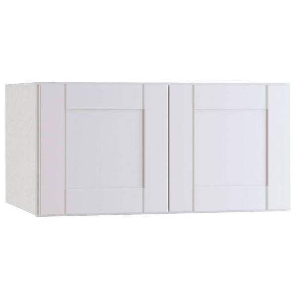 Mill'S Pride Richmond Shaker Ready To Assemble Wall Cabinet, Double, Verona White, 36"X24"X12"