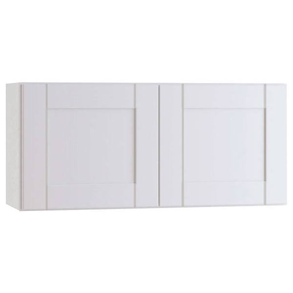 Mill'S Pride Richmond Shaker Ready To Assemble Wall Cabinet, Double, Verona White, 36"X12"X12"
