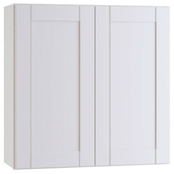 Mill'S Pride Richmond Shaker Ready To Assemble Wall Cabinet, Double, Verona White, 36"X30"X12"