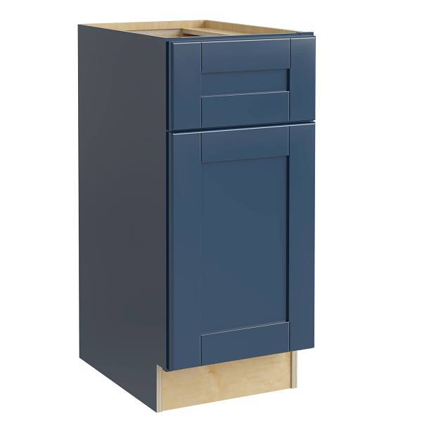 Mill'S Pride Richmond Shaker Ready To Assemble Kitchen Cabinet, Valencia Blue, 12"X34.5"X24"