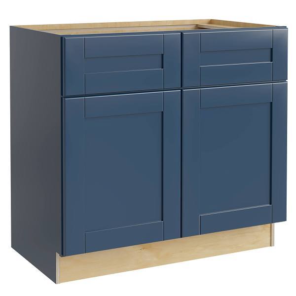 Mill'S Pride Richmond Shaker Ready To Assemble Kitchen Cabinet, Valencia Blue, 36"X34.5"X24"
