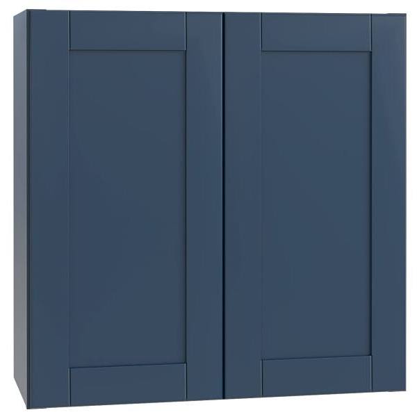 Mill'S Pride Richmond Shaker Ready To Assemble Wall Cabinet Double, Valencia Blue, 30"X30"X12"