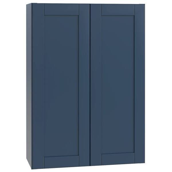 Mill'S Pride Richmond Shaker Ready To Assemble Wall Cabinet Double, Valencia Blue, 30"X42"X12"