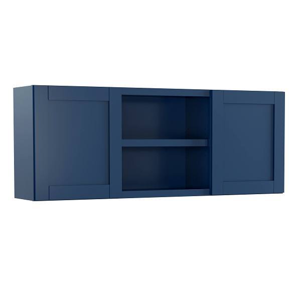 Mill'S Pride Richmond Shaker Ready To Assemble Wall Laundry Cabinet, Valencia Blue 60"X23"X12"
