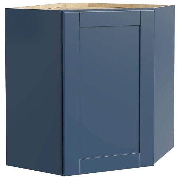 Mill'S Pride Richmond Shaker Ready To AssembleCorner Kitchen Cabinet, Valencia Blue, 24"X30"X12"