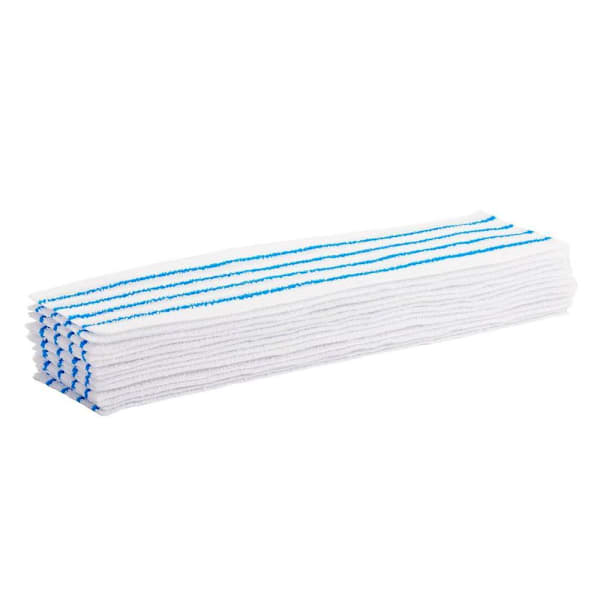 Rubbermaid Commercial HYGEN 18 In. Microfiber Flat Wet Mop Pad, Disposable, Blue, 150-Case