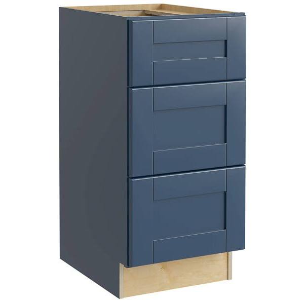 Mill'S Pride Richmond Shaker Ready To Assemble Kitchen Cabinet, Drawers, Valencia Blue, 18x34.5x24