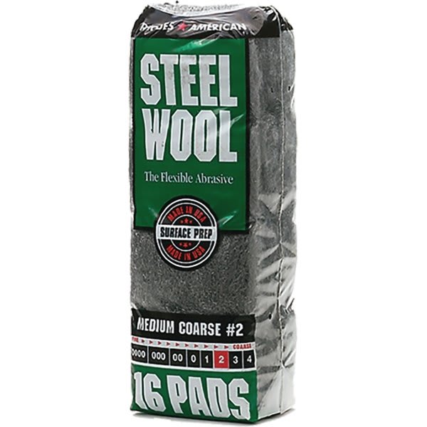 Rhodes American 106605-06 Grade 2 Steel Wool 16 Pad Poly Sleeve, Case Of 96