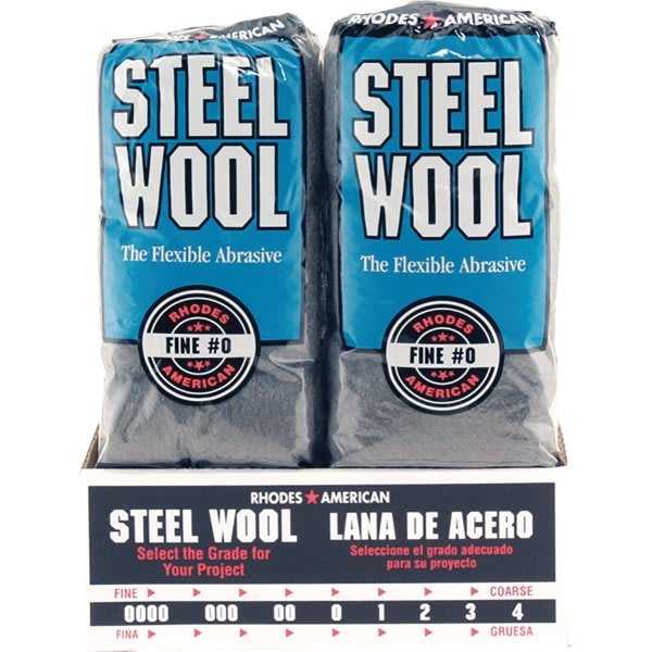 Rhodes American 106603-06 Grade 0 Steel Wool 16 Pad Poly Sleeve, Case Of 96