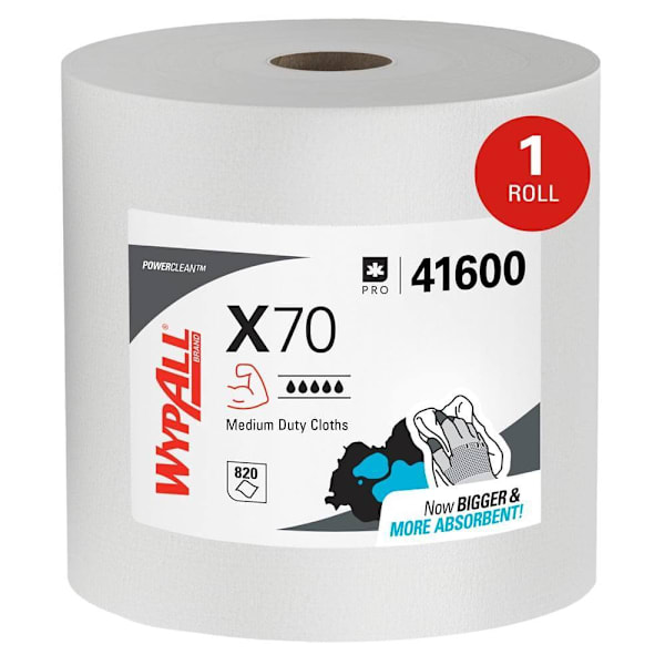 Wypall Powerclean X70 Medium Duty Cloths, Case Of 870