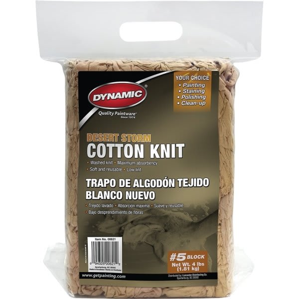 Merit Pro Dynamic 00621 #5 4 Lb Block Desert Storm Cotton Knit Wiping Cloth