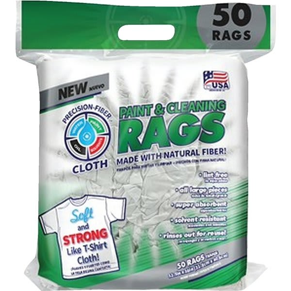 Intex Supply Pfc-99972-50l White Paint And Cleaning Rags, Case Of 50