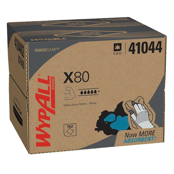 WypAll X80 Extended Use Reusable Wipes/Cloths Brag Box Format Case Of 160