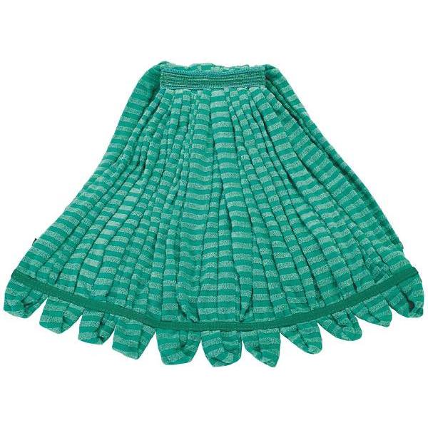 Rubbermaid Commercial Web Foot Microfiber Tube Mop W/ 1 In. Band, Green