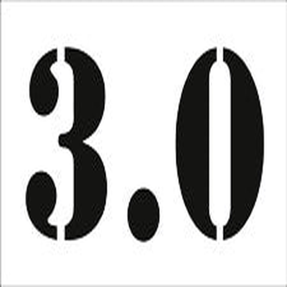 #3.0 Reusable Depth Marker Stencil - 10 Inch x 6 Inch with 4 Inch Lettering