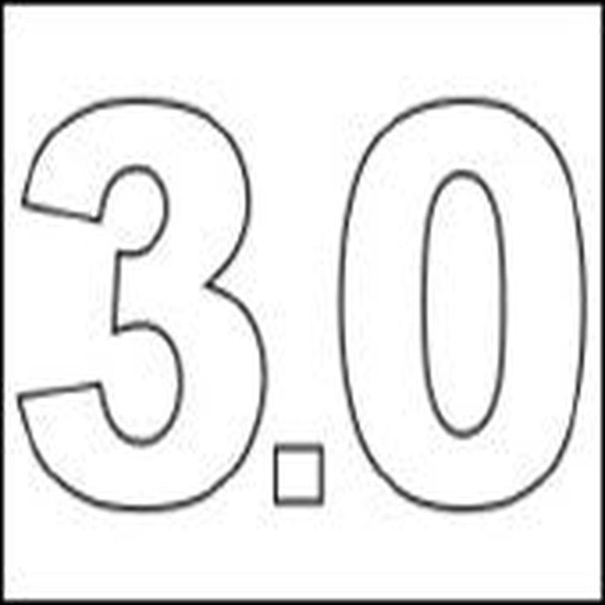 #3.0 Vinyl Depth Marker Stencil 8 Inch x 6 Inch with 4 Inch Lettering