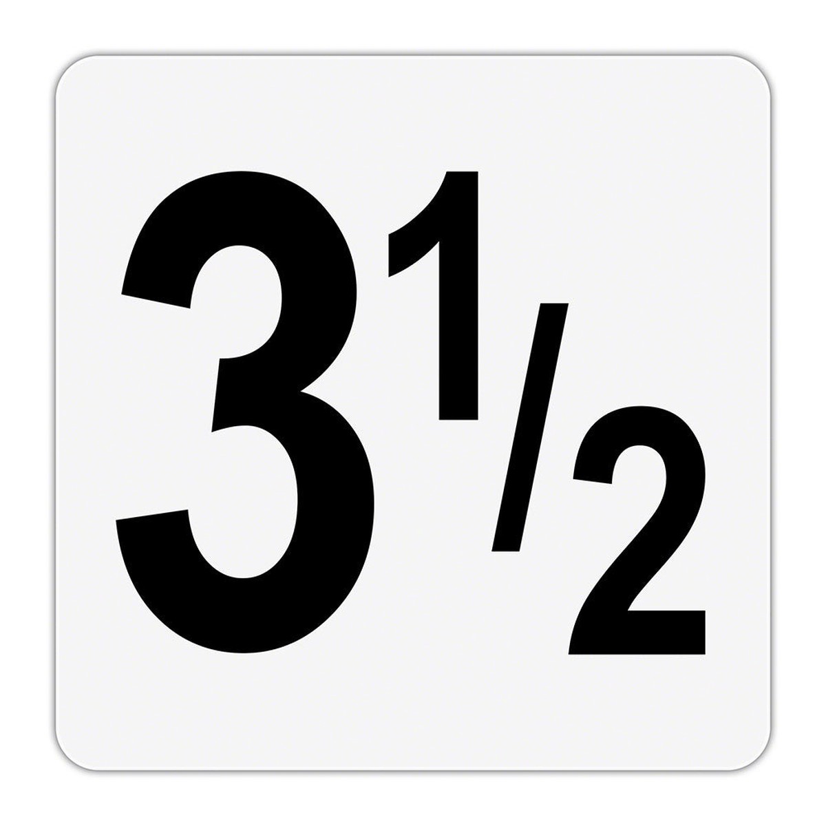 3 1/2 - Plastic Overlay Depth Marker - 6 x 6 Inch with 4 Inch Lettering