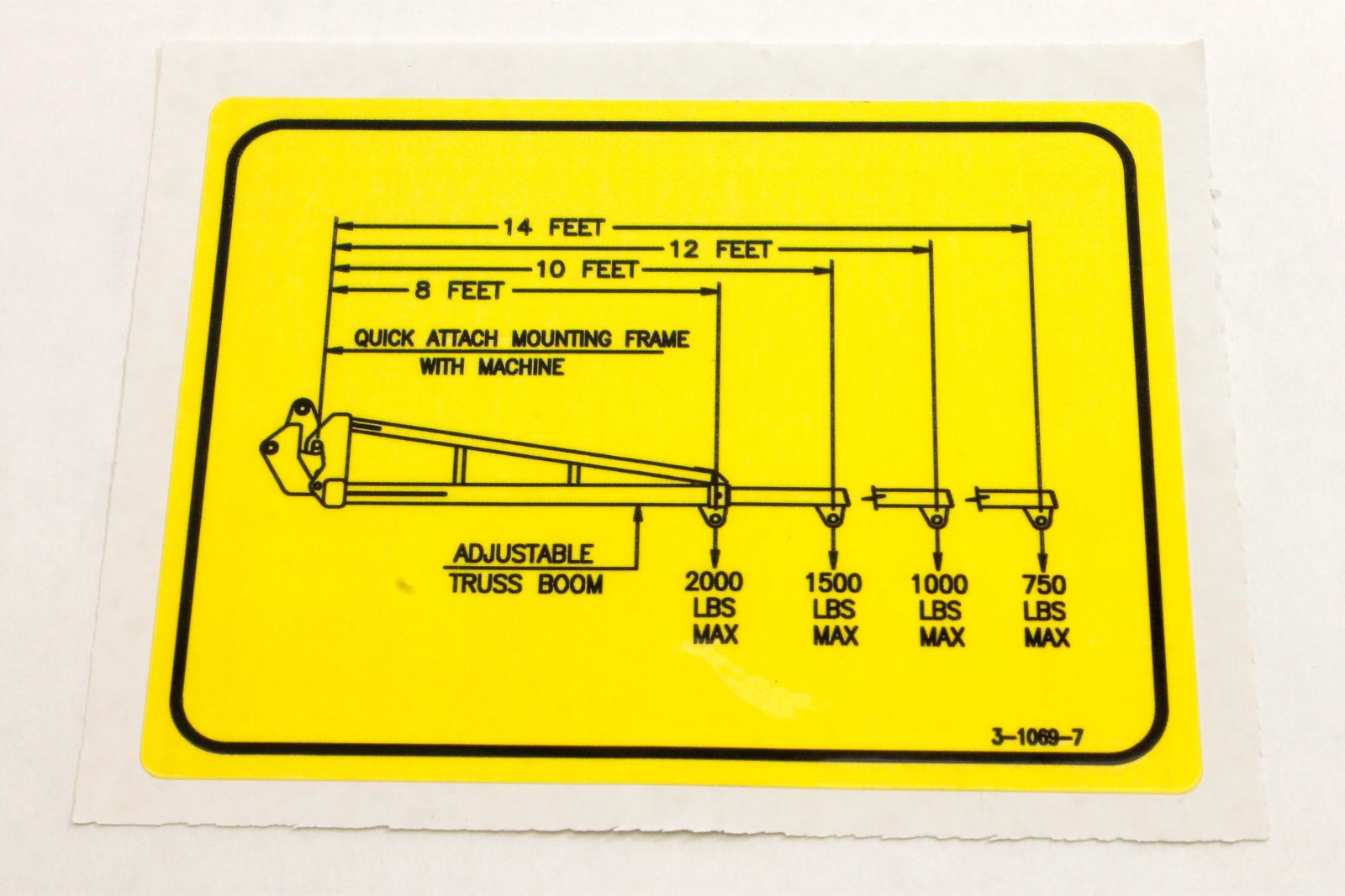 Genie Part # 3-1069-7GT – Decal, Truss Boom