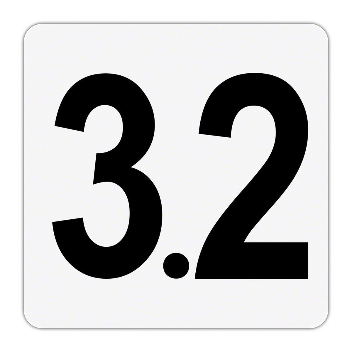 3.2 - Plastic Overlay Depth Marker - 6 x 6 Inch with 4 Inch Lettering