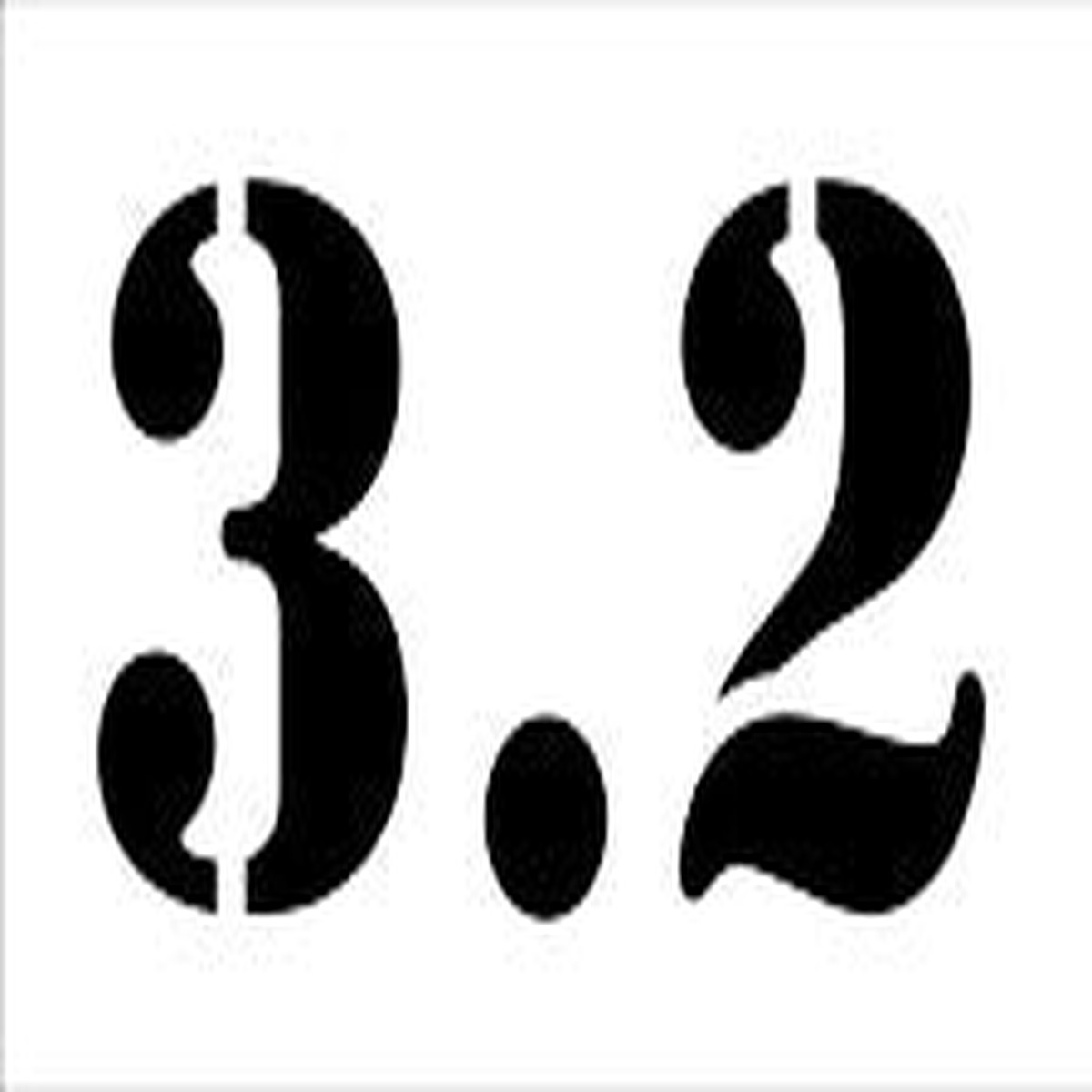 #3.2 Reusable Depth Marker Stencil - 10 Inch x 6 Inch with 4 Inch Lettering