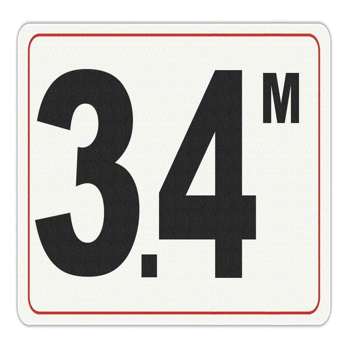 3.4 M - Adhesive Depth Marker - 10 Inch x 6 Inch with 4 Inch Lettering