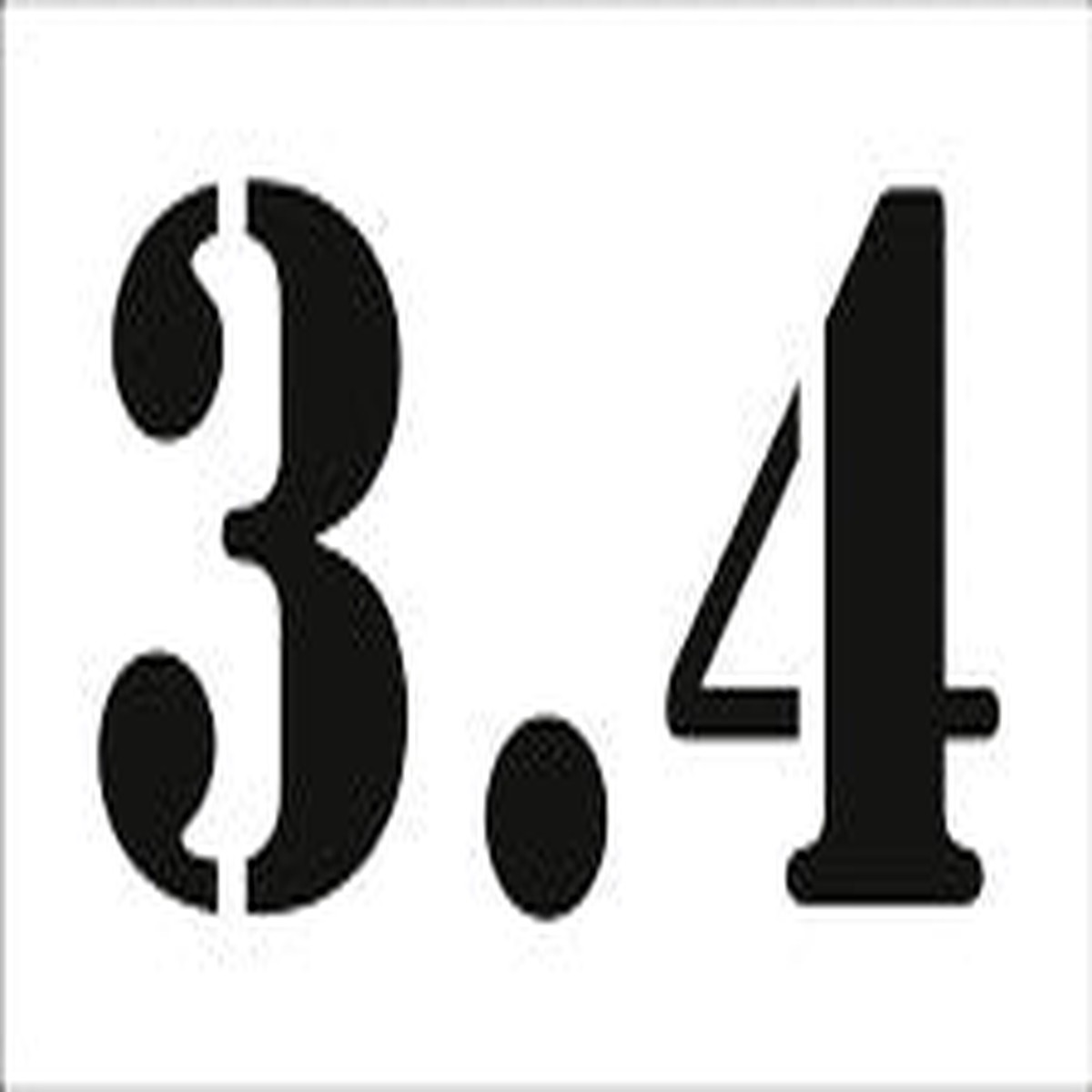 #3.4 Reusable Depth Marker Stencil - 10 Inch x 6 Inch with 4 Inch Lettering
