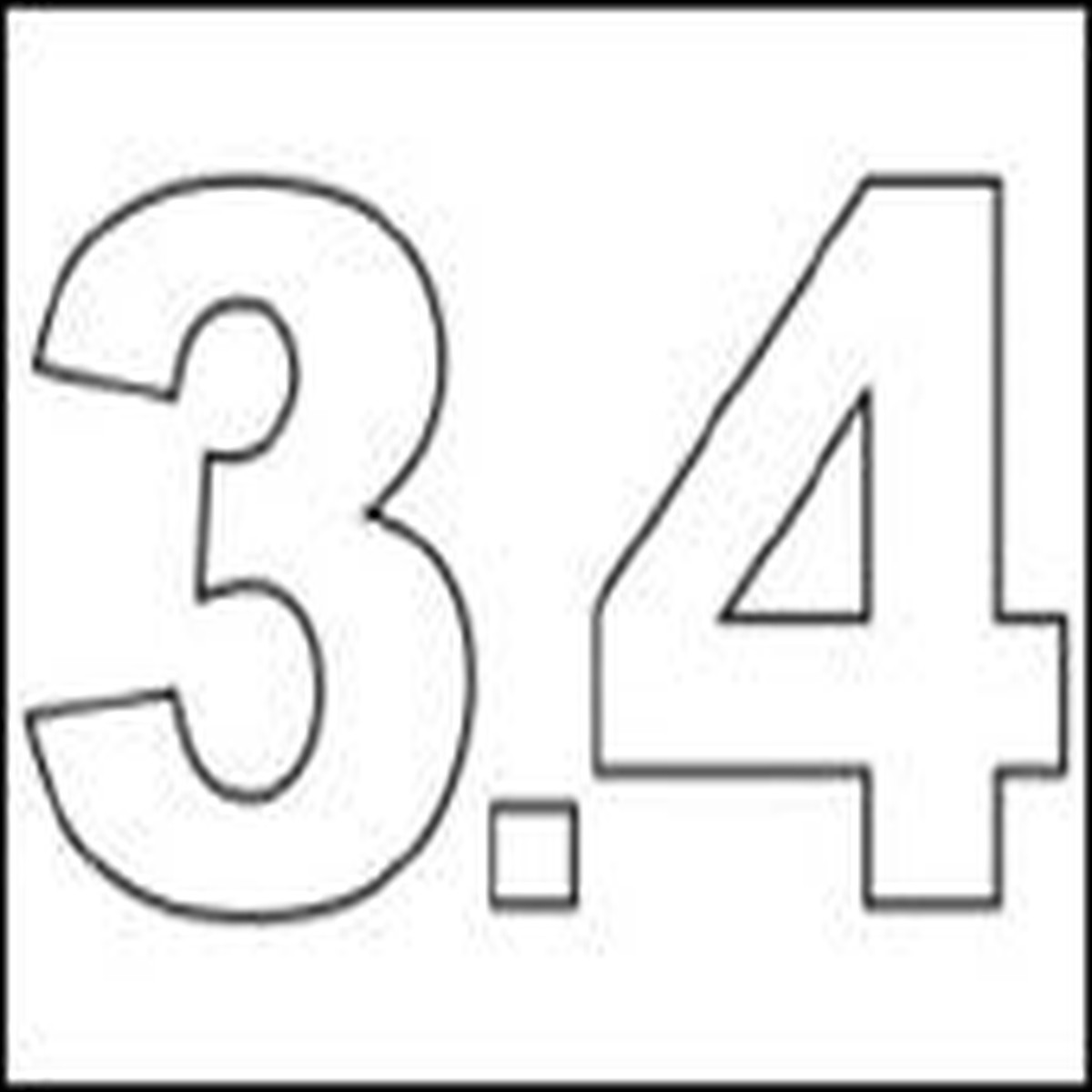 #3.4 Vinyl Depth Marker Stencil 8 Inch x 6 Inch with 4 Inch Lettering