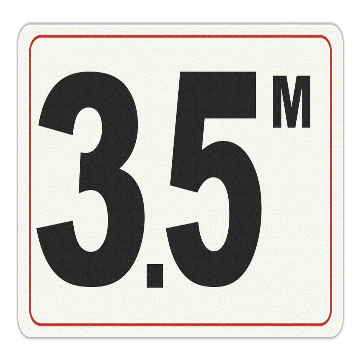 3.5 M - Adhesive Depth Marker - 10 Inch x 6 Inch with 4 Inch Lettering