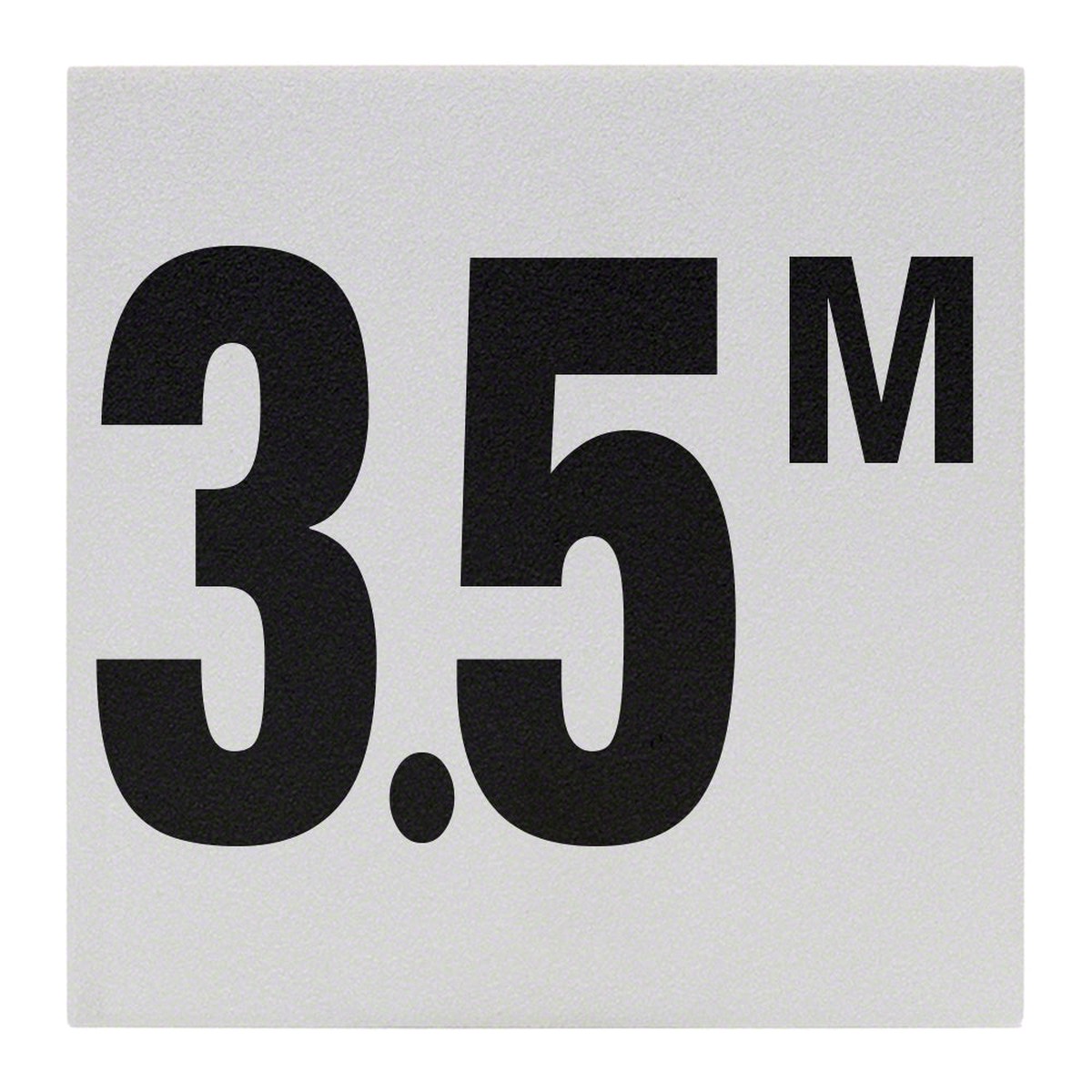3.5 M Ceramic Skid Resistant Tile Depth Marker 6 Inch x 6 Inch with 4 Inch Lettering