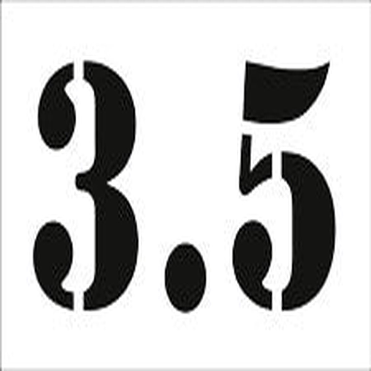#3.5 Reusable Depth Marker Stencil - 10 Inch x 6 Inch with 4 Inch Lettering