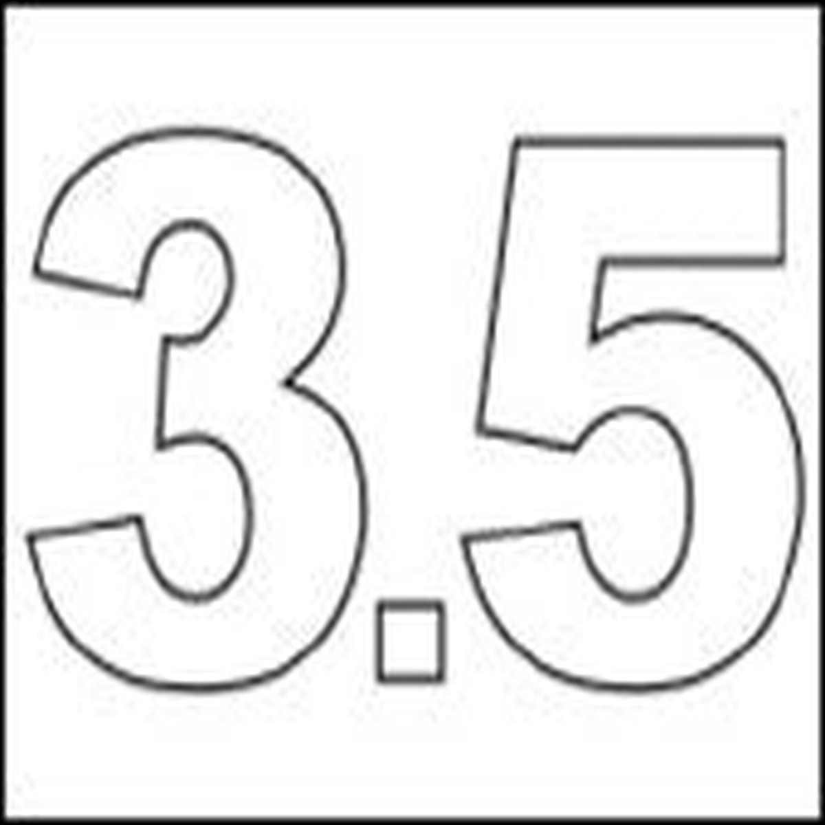 #3.5 Vinyl Depth Marker Stencil 8 Inch x 6 Inch with 4 Inch Lettering (Metric)