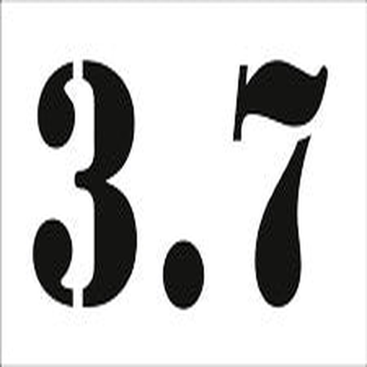 #3.7 Reusable Depth Marker Stencil - 10 Inch x 6 Inch with 4 Inch Lettering