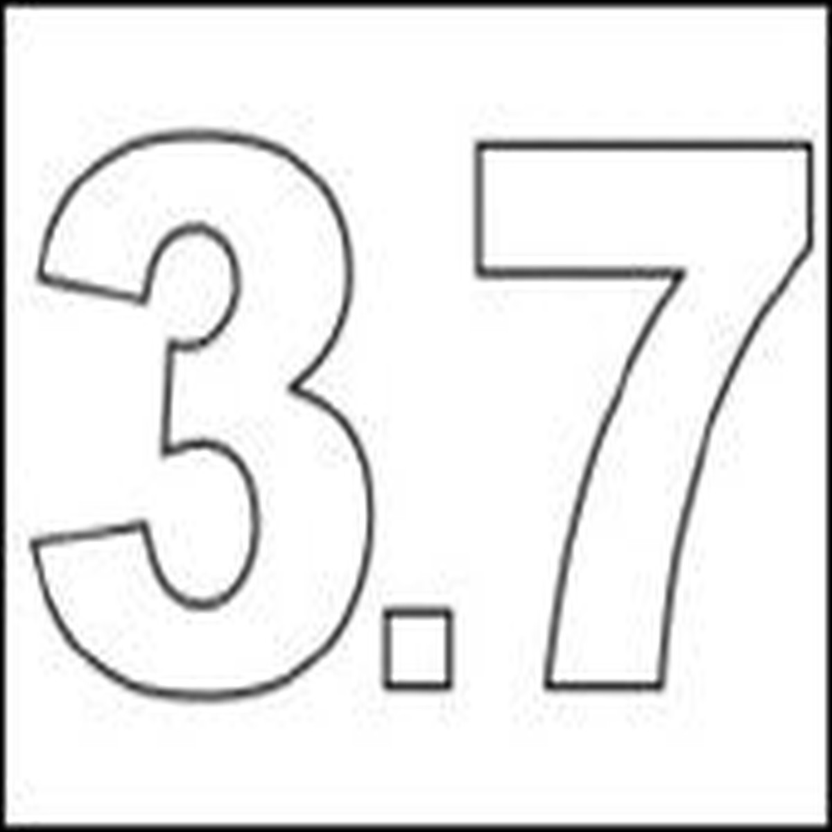 #3.7 Vinyl Depth Marker Stencil 8 Inch x 6 Inch with 4 Inch Lettering