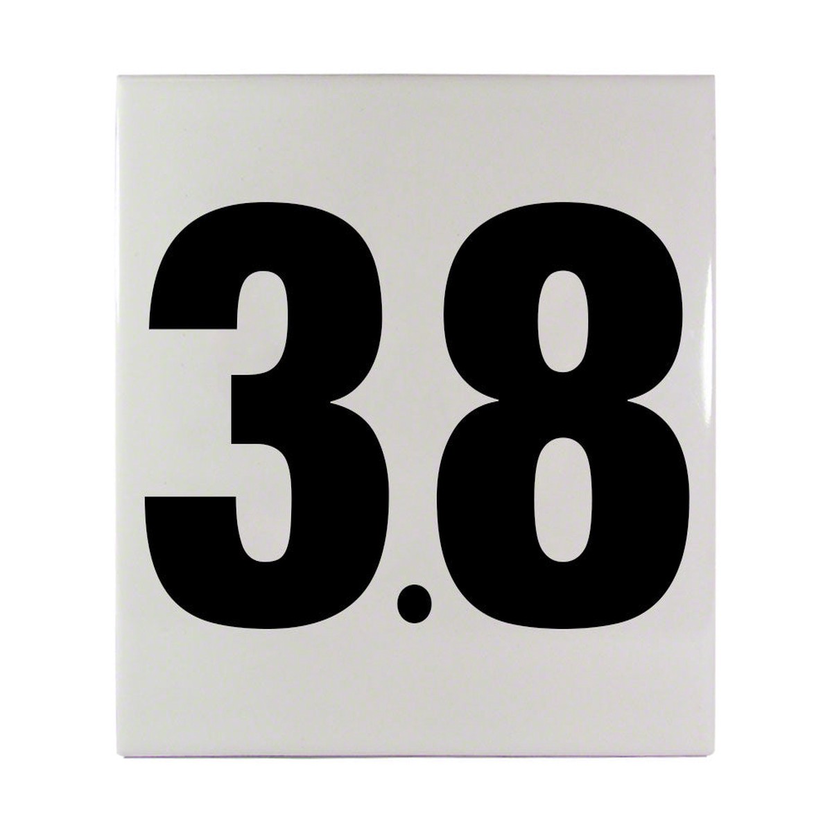 3.8 Ceramic Smooth Tile Depth Marker 6 Inch x 6 Inch with 4 Inch Lettering