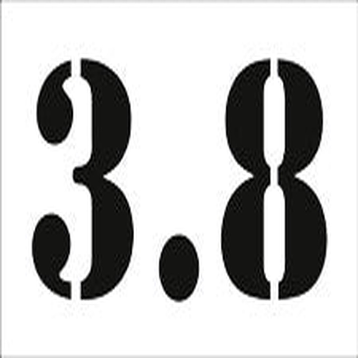 #3.8 Reusable Depth Marker Stencil - 10 Inch x 6 Inch with 4 Inch Lettering