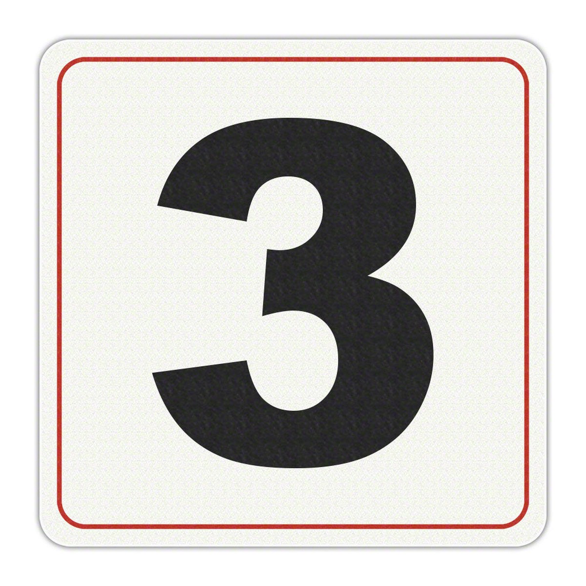 #3 - Adhesive Depth Marker - 6 Inch x 6 Inch with 4 Inch Lettering