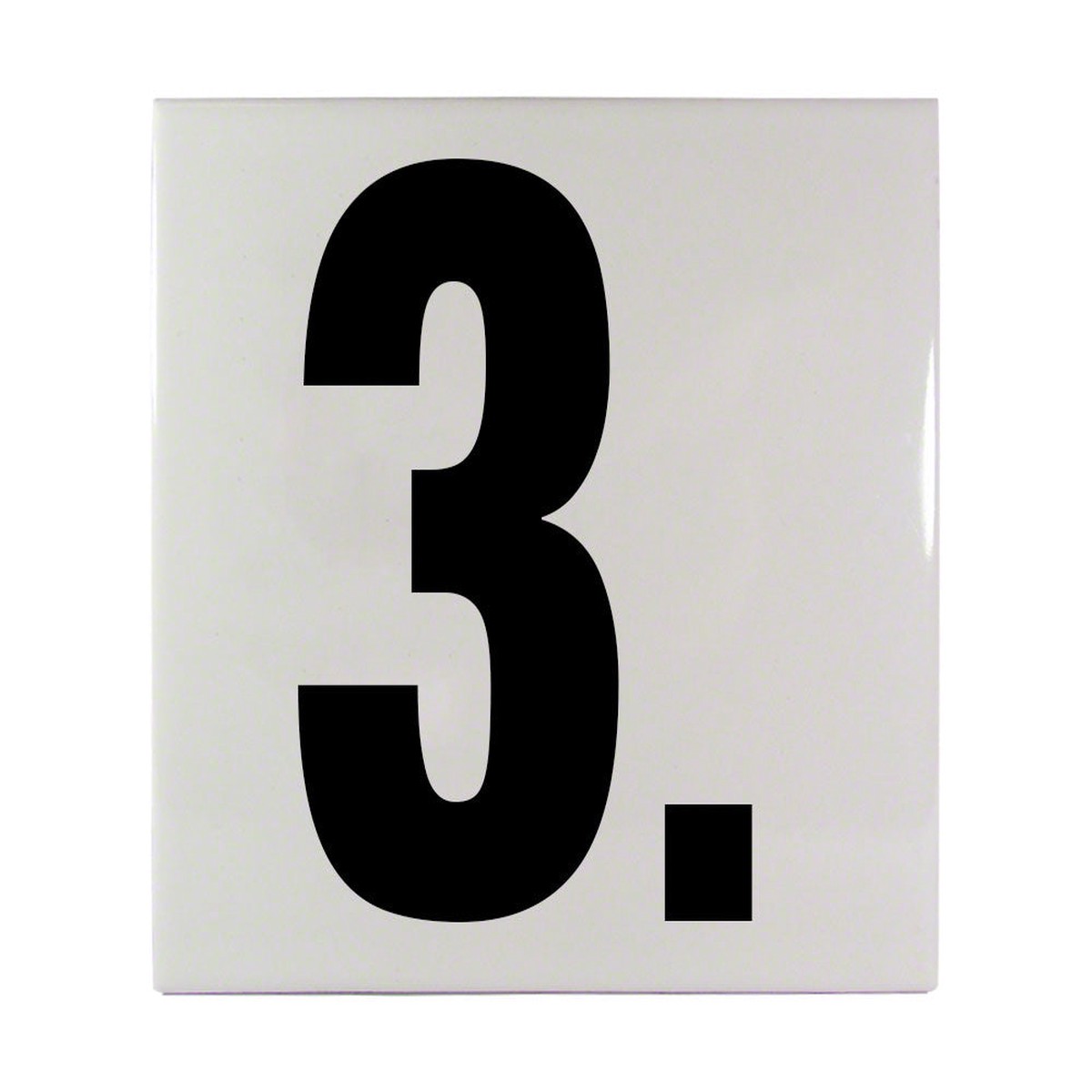 3. Ceramic Smooth Tile Depth Marker 6 Inch x 6 Inch with 5 Inch Lettering