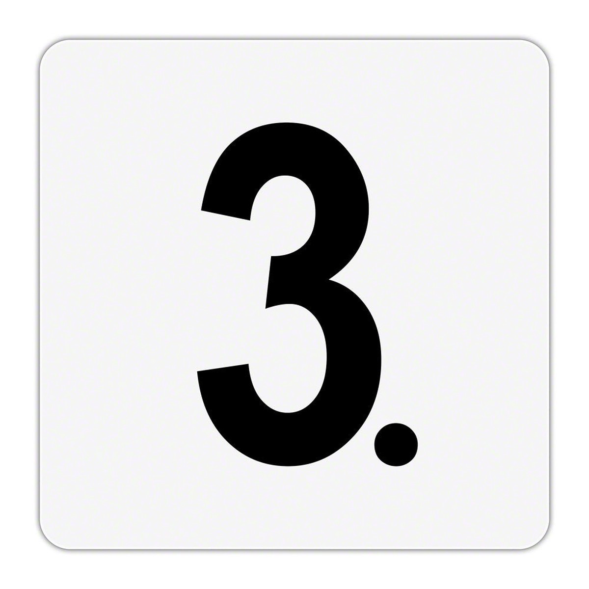 3. - Plastic Overlay Depth Marker - 6 x 6 Inch with 4 Inch Lettering