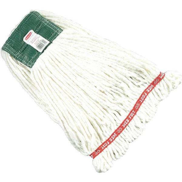 Rubbermaid Commercial Web Foot 20 Oz. Shrinkless Wet Mop Head, Looped-End, 5 In. Headband