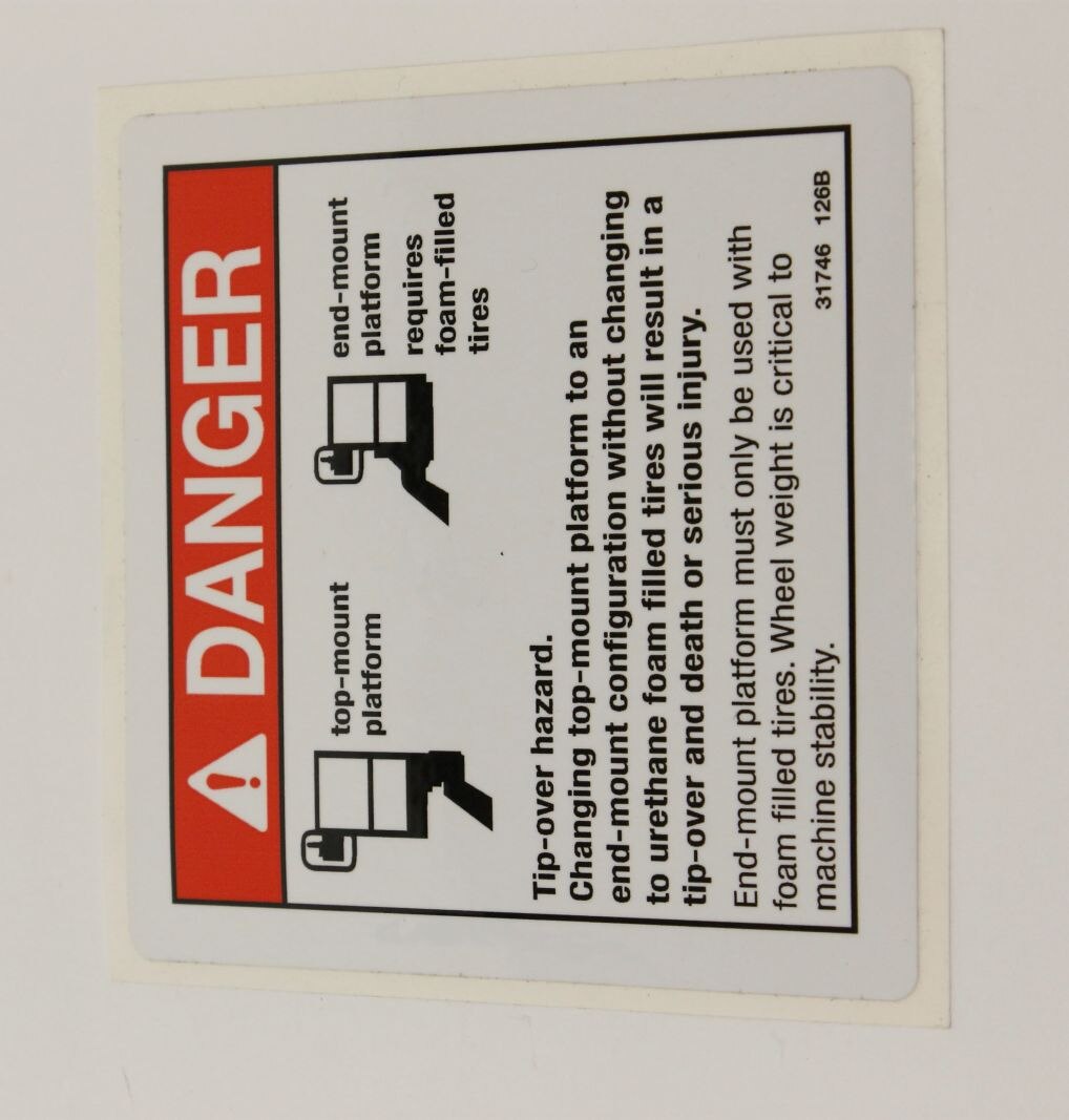 Genie Part # 31746GT – Decal, Danger, No End Mount