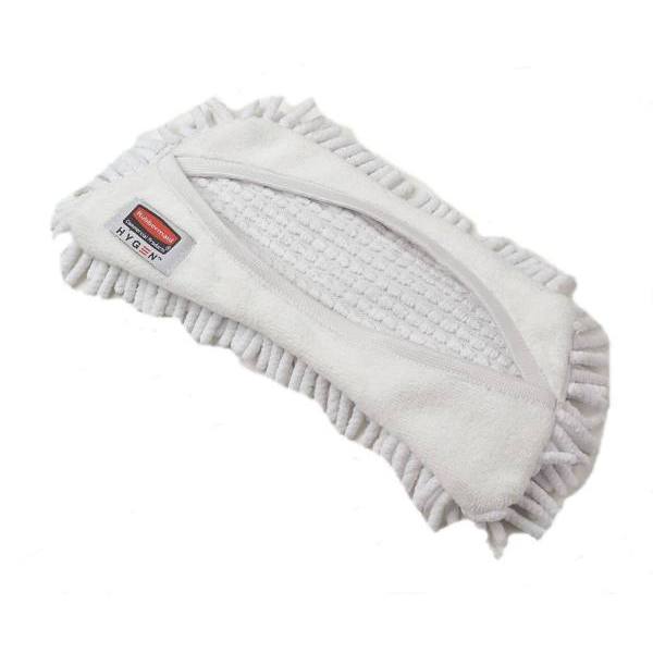 Rubbermaid Commercial HYGEN Flexi-Frame 9 In. Microfiber Flat Wet Mop Pad, White
