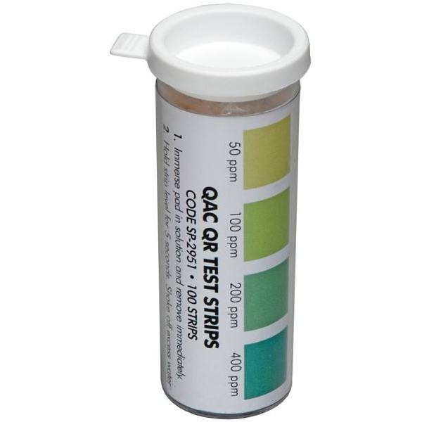 Spartan Quat Sanitizer Test Strips, Package Of 100